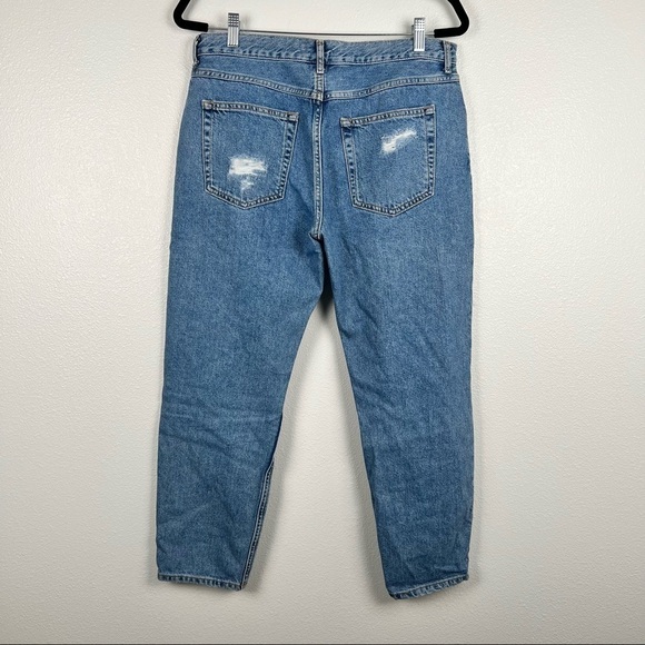FOREVER 21 High Rise Distressed Straight Leg Jeans 30 - Picture 4 of 6